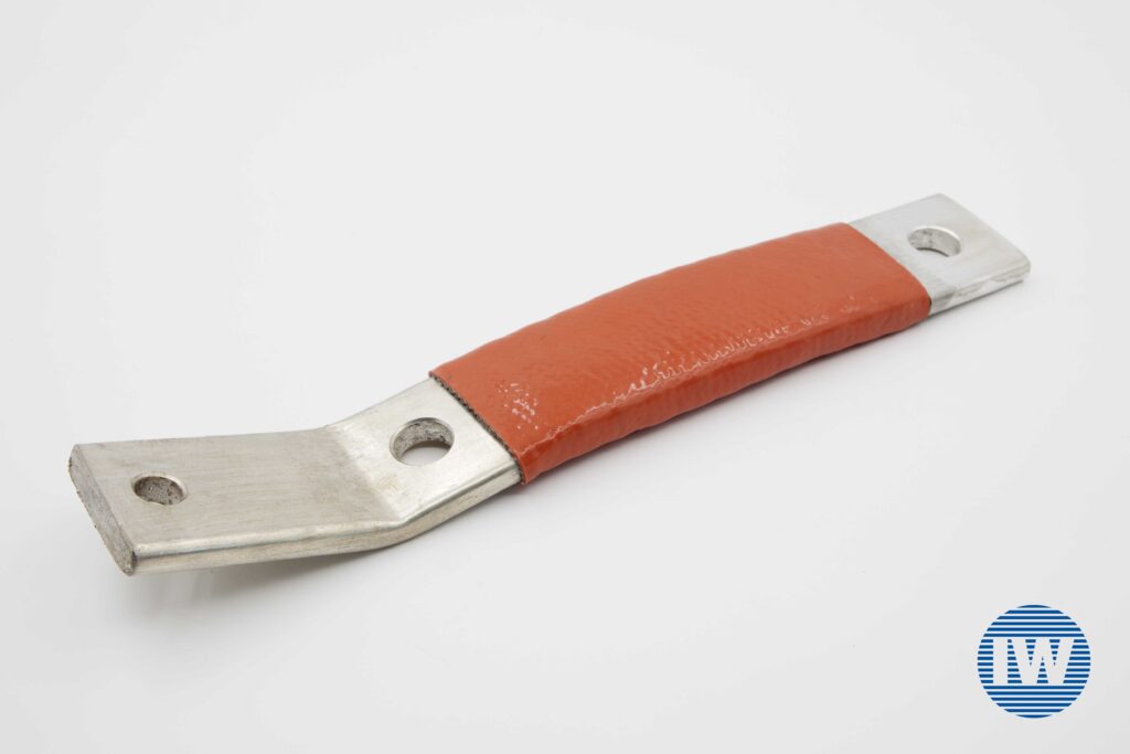 Busbar covered with silicone sleeve